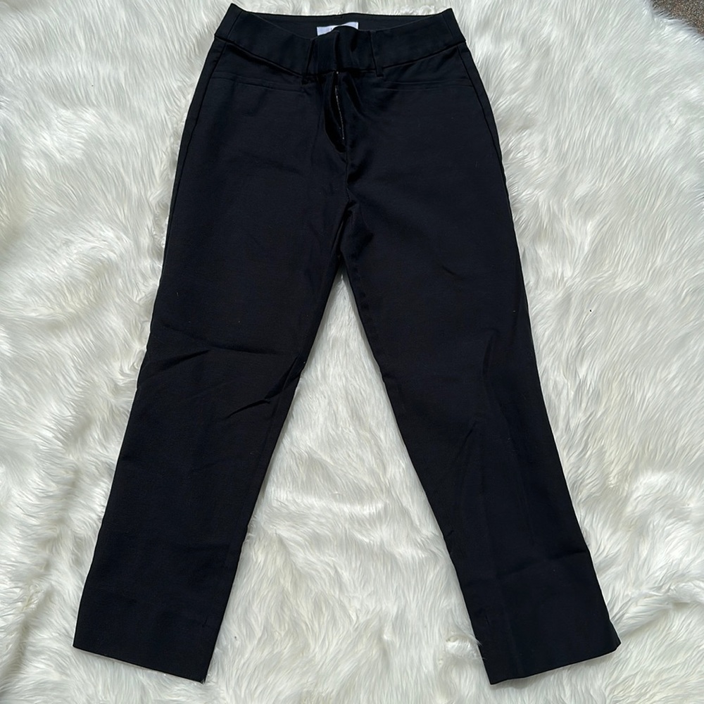 LOFT Julie Skinny Black Pants With Belt Loops Size Small